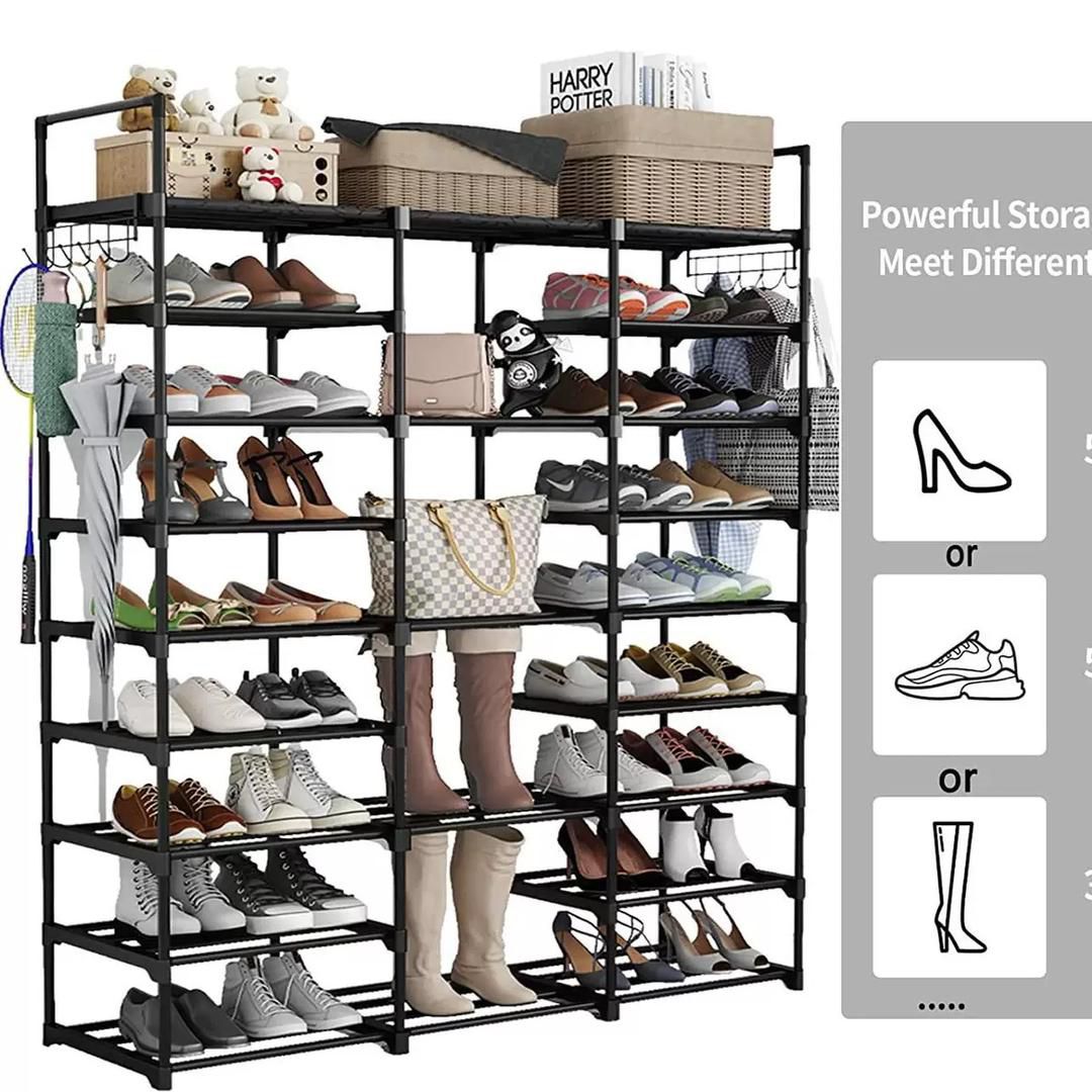 Grands étagères de chaussures et sacs fe luxe