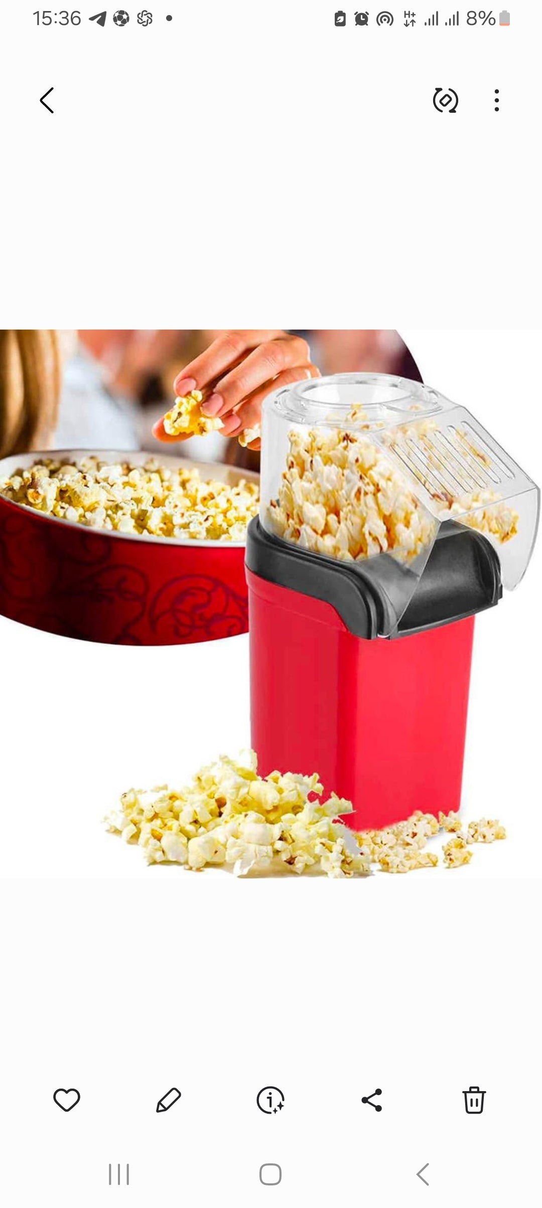 Mini machine popcorn